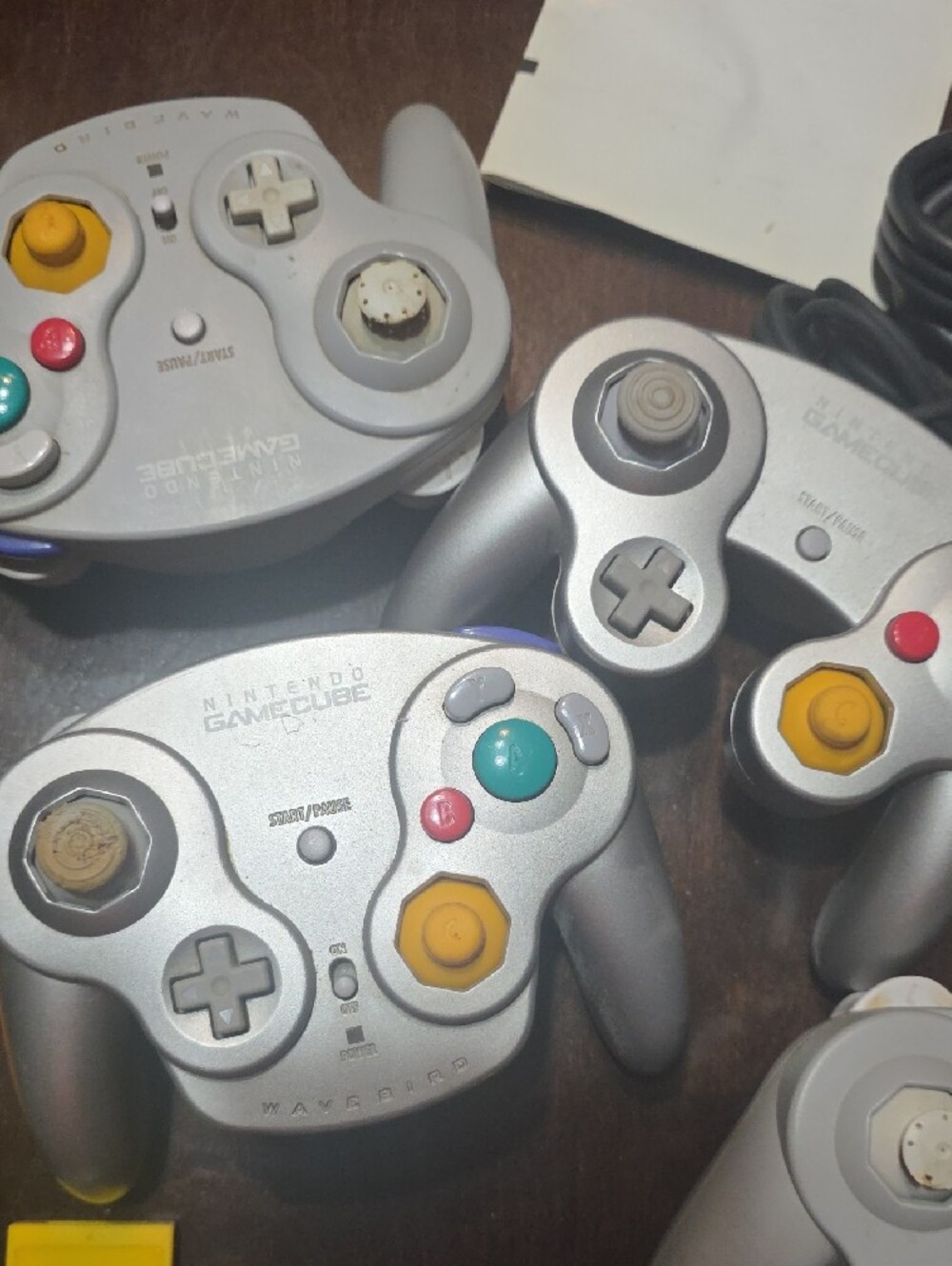 Silver Nintendo GameCube, Cords, Controllers & Memory Cube - Picture 6 of 6
